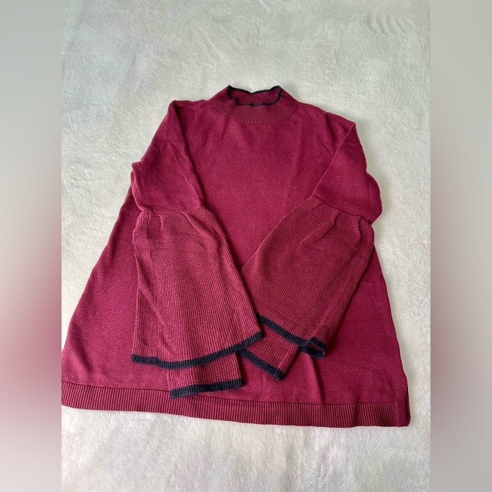 Style & Co. Petite Ruffled Bell Sleeve Sweater Size Small - Picture 5 of 9